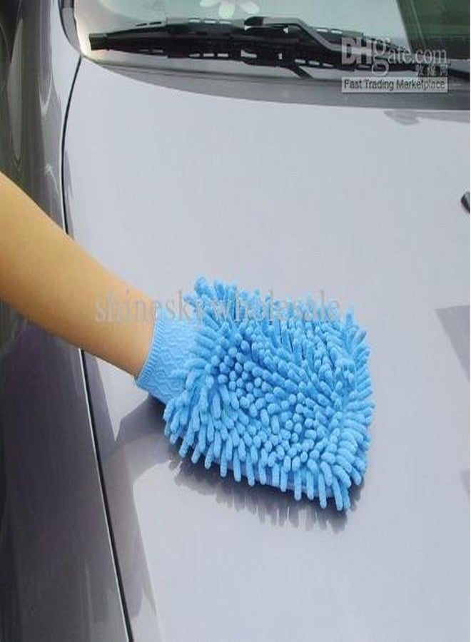 Mayatra's Pack of 2 Double Sided Microfibre Wash and Dust Mitt Cleaning Gloves (Random Colors) - Image 3